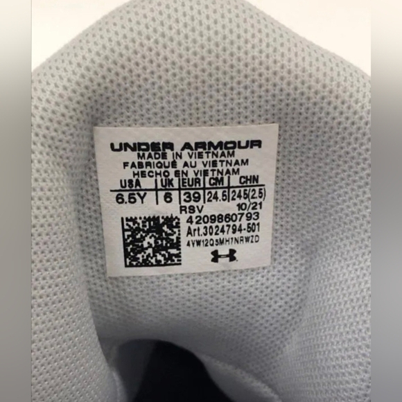 Under Armour Jet '21 GS 'Vivid Lilac' Unisex Sneakers Size 6.5Y Like New $120 - Picture 5 of 5